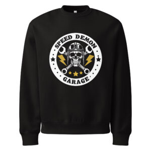 Speed Demon Garage, motorcycle, automotive, Oversized heavyweight sweatshirt