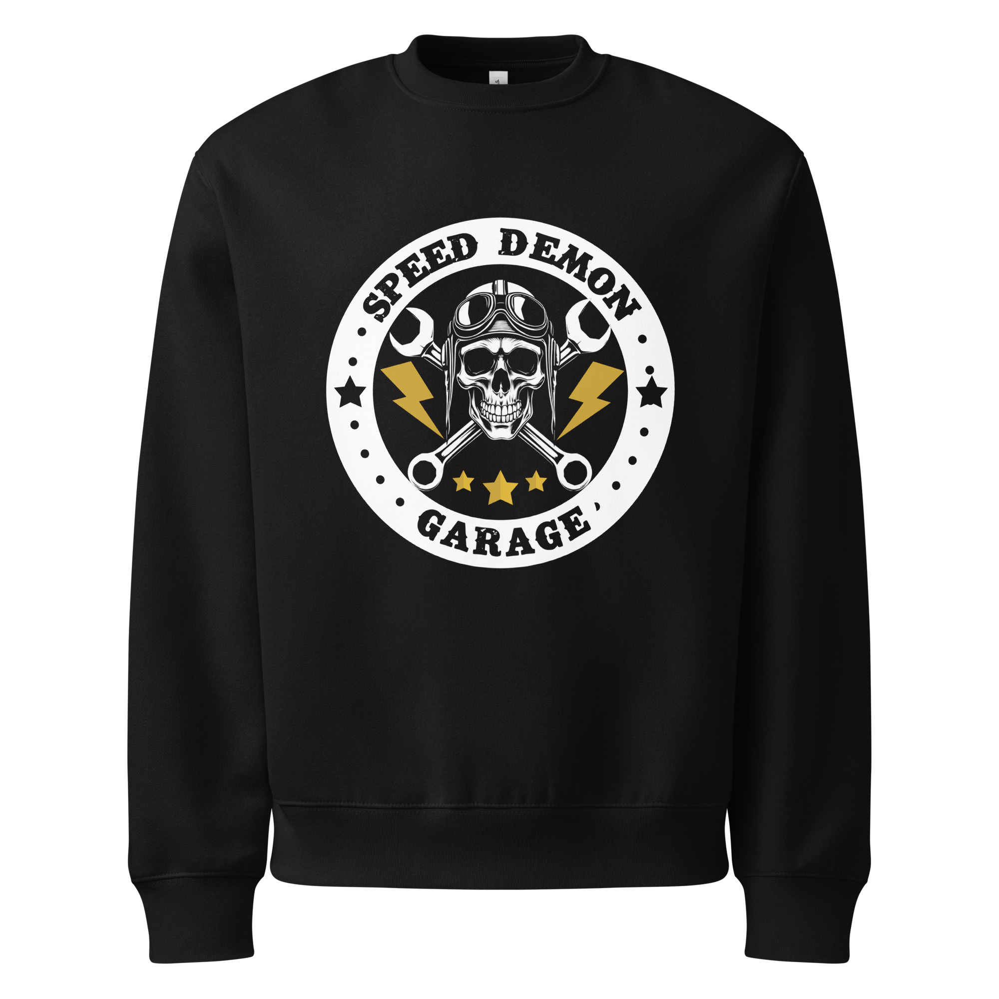 Speed Demon Garage, motorcycle, automotive, Oversized heavyweight sweatshirt
