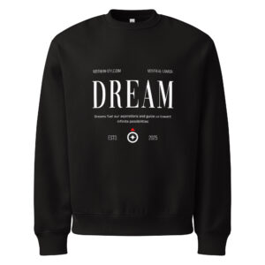 Dream, streetwear, typo, Oversized heavyweight sweatshirt
