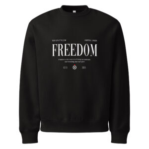 Freedom, streetwear, typo, Oversized heavyweight sweatshirt