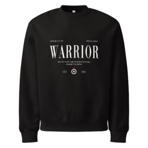 Warrior, streetwear, typo, Oversized heavyweight sweatshirt