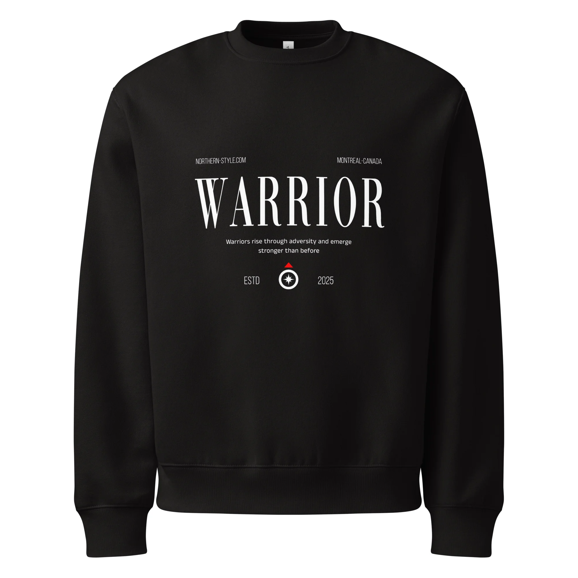 Warrior, streetwear, typo, Oversized heavyweight sweatshirt
