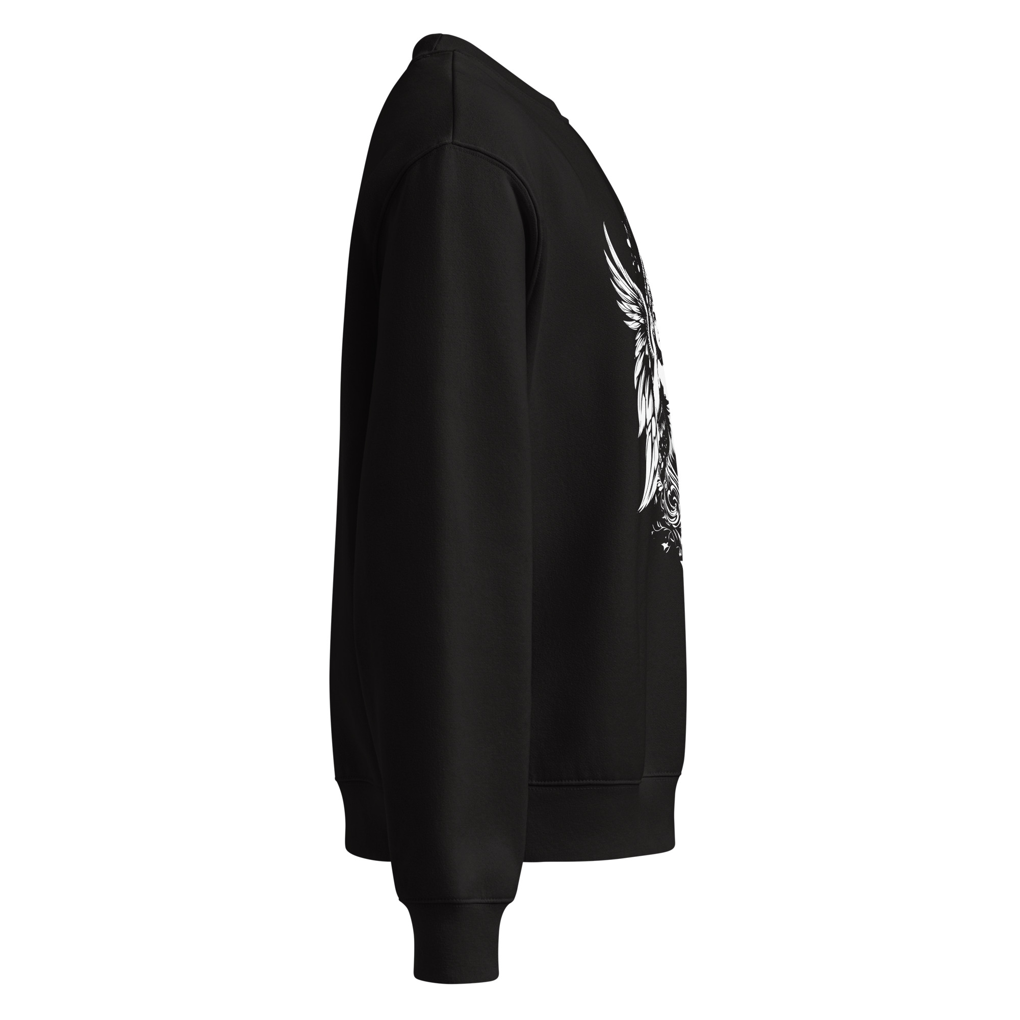 Angel Headphones, cherub, music, Oversized heavyweight sweatshirt - Image 4