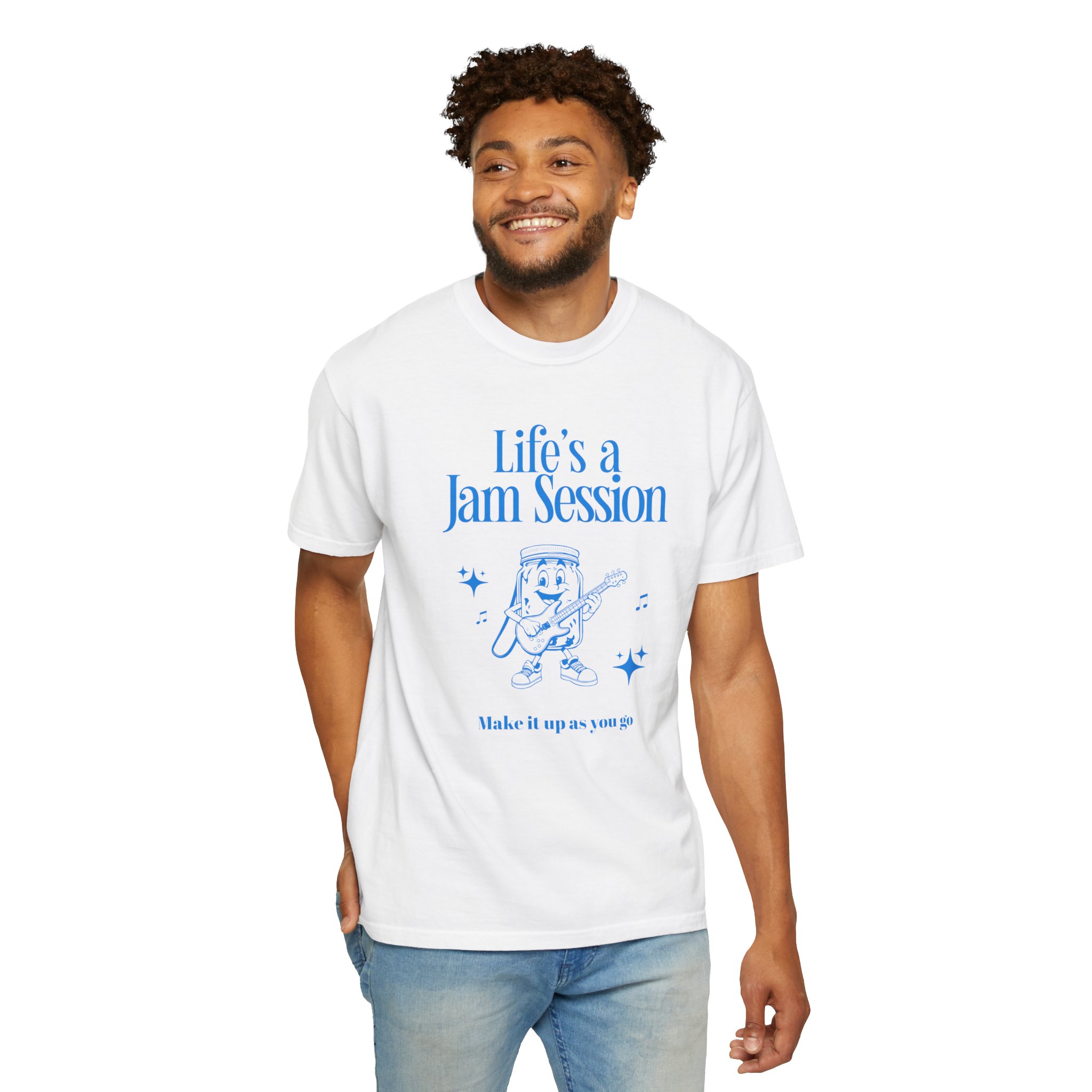 Life’s a Jam Session T-Shirt — Make It Up As You Go Guitar Tee - Image 4