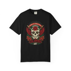 Calavera Skull Art T-Shirt — Día de los Muertos Sugar Skull Graphic Tee