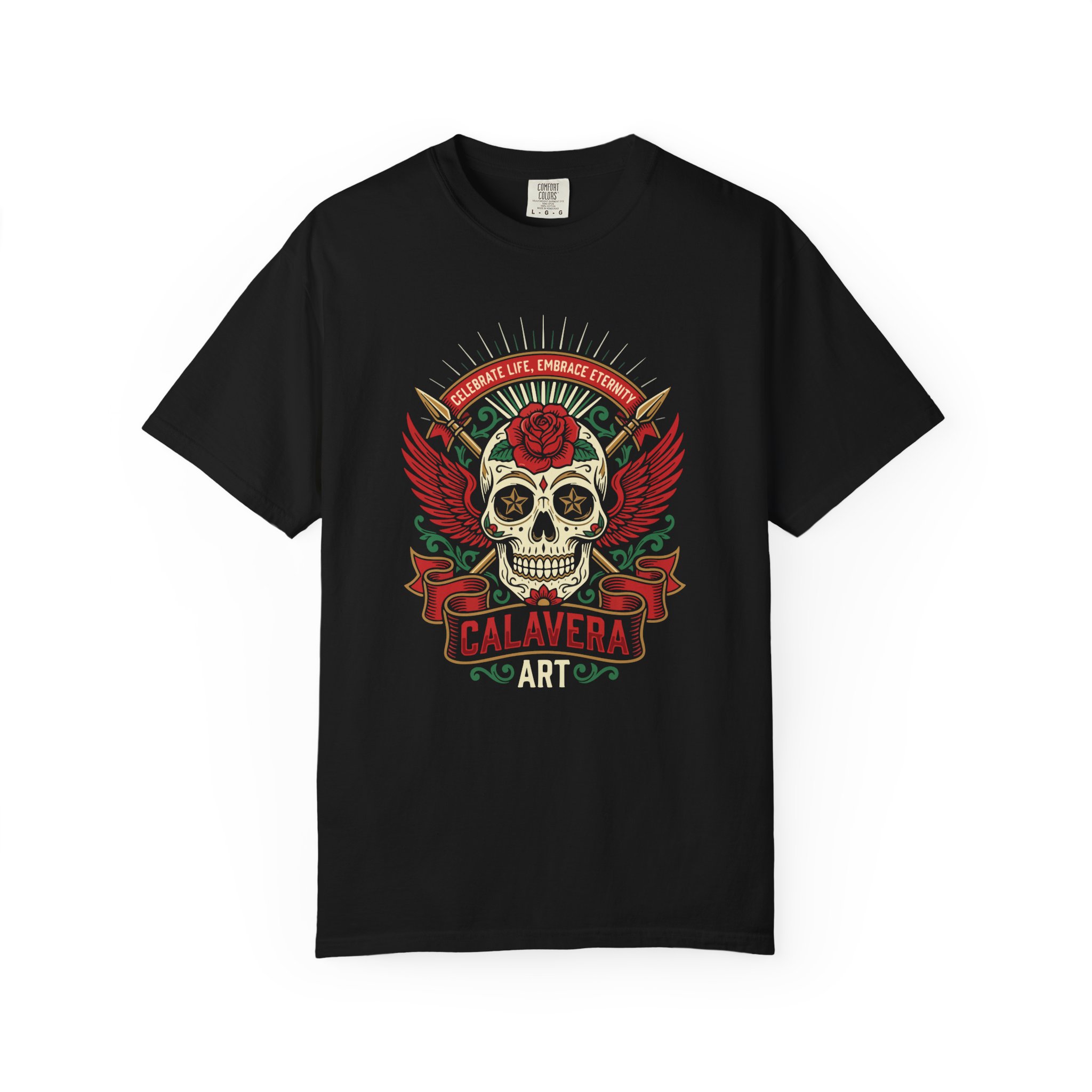 Calavera Skull Art T-Shirt — Día de los Muertos Sugar Skull Graphic Tee