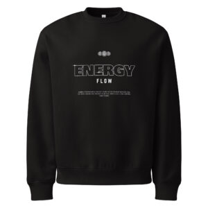 Energy Flow, streetwear, typo, Oversized heavyweight sweatshirt