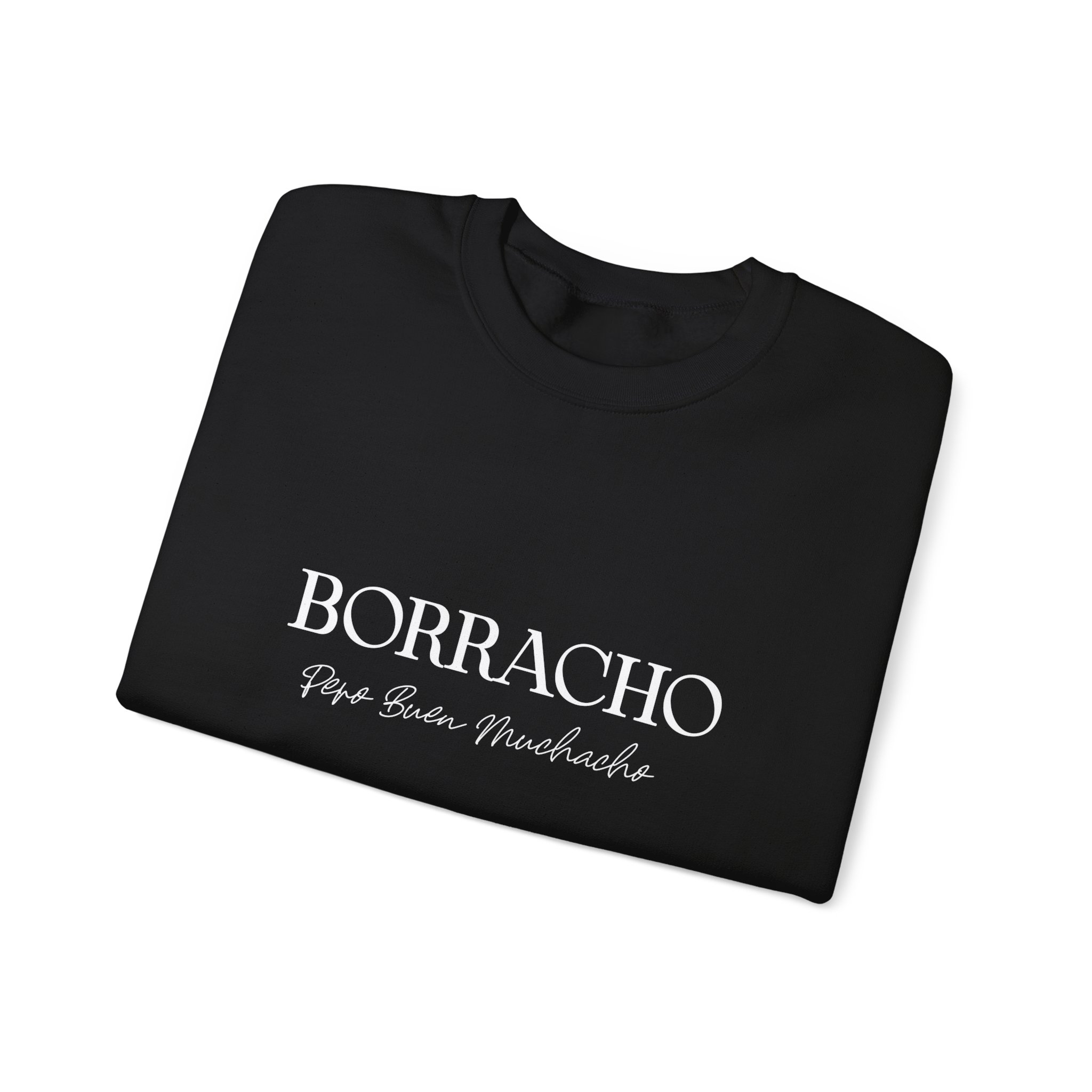 Borracho Crewneck Sweatshirt — Funny Spanish 'Borracho Pero Bonito' Drinking Tee, funny - Image 3