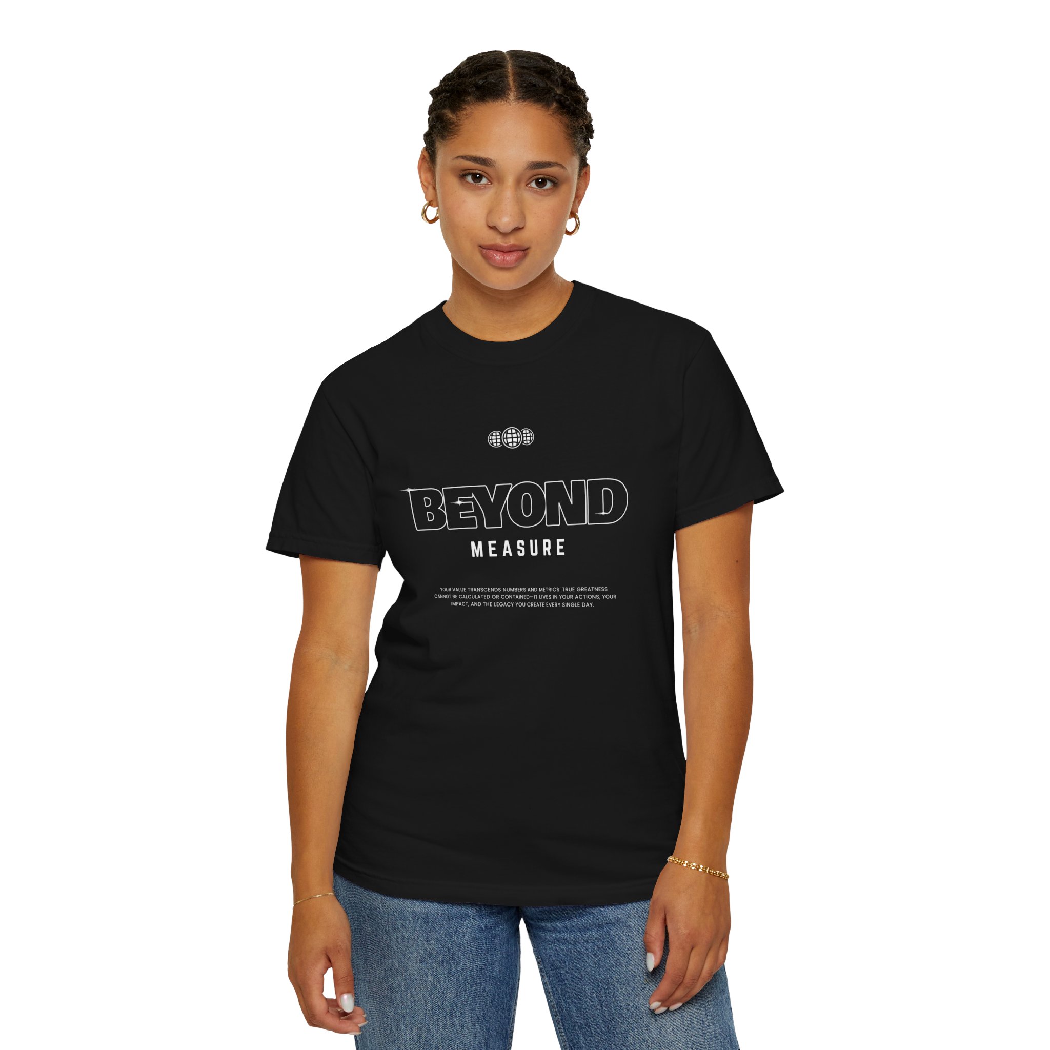 Beyond Measure T-Shirt — Inspirational Graphic Tee, typo, inspiration - Image 4