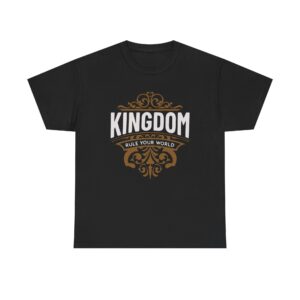 Kingdom "Rule Your World" Tee — Vintage Crest Graphic T-Shirt