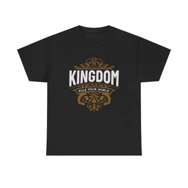 Kingdom "Rule Your World" Tee — Vintage Crest Graphic T-Shirt