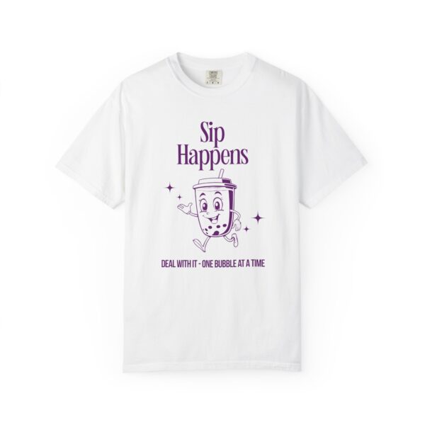 Sip Happens T-Shirt — Boba Tea Graphic Tee (“Deal With It — One Bubble at a Time”)