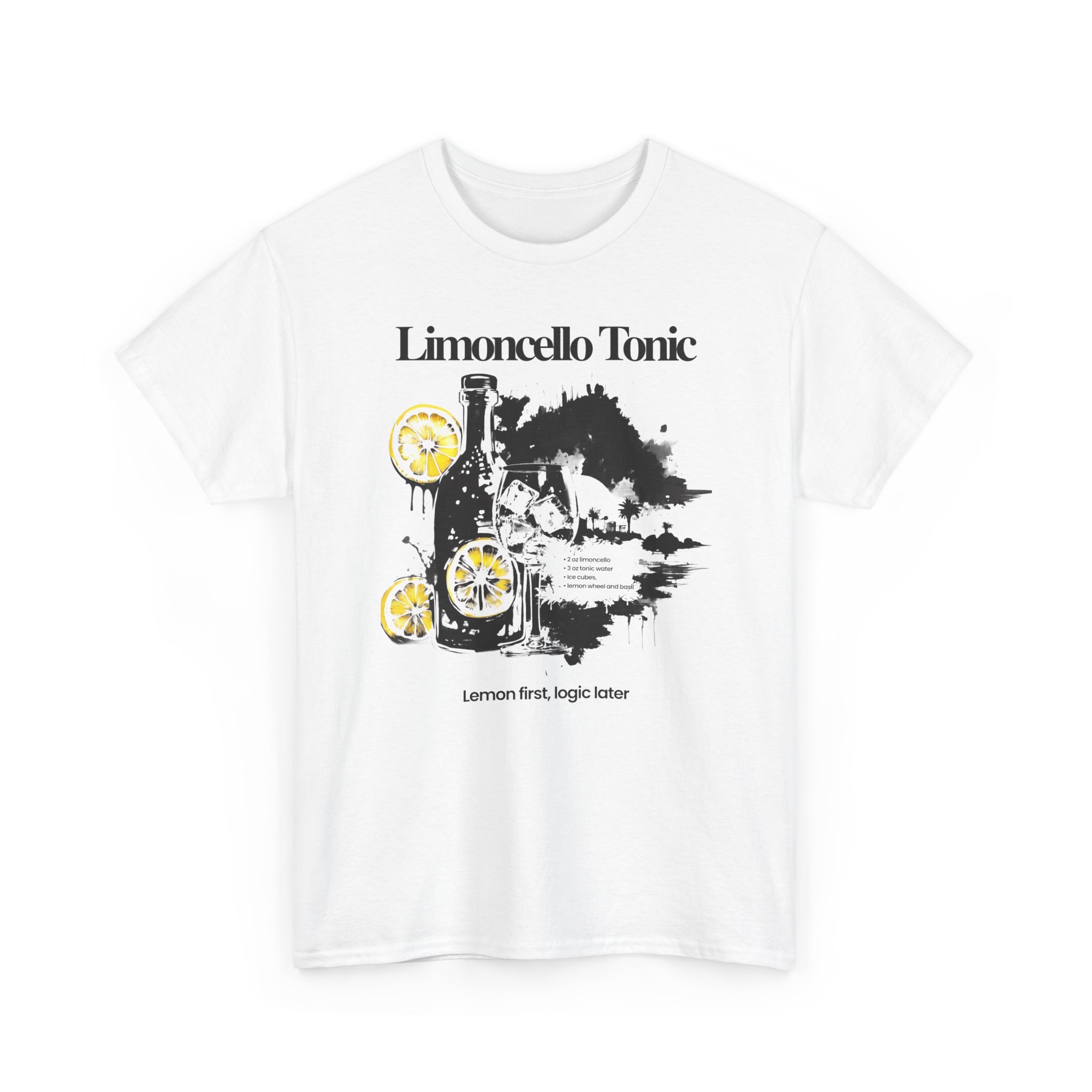 Limoncello Tonic Tee — Lemon Cocktail Graphic T-Shirt - Image 3