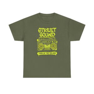 Street Sound Boombox T‑Shirt — "Turn Up The Volume" Music Tee