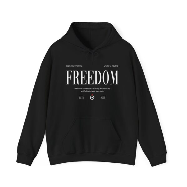 Freedom Graphic Hoodie — Minimalist Freedom Typography Sweatshirt
