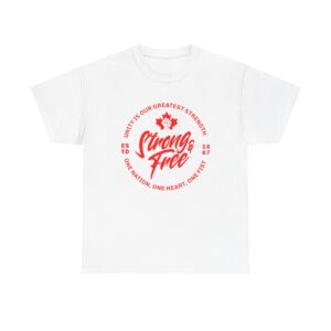 Strong & Free Canada T-Shirt — Patriotic Maple Leaf Graphic Tee