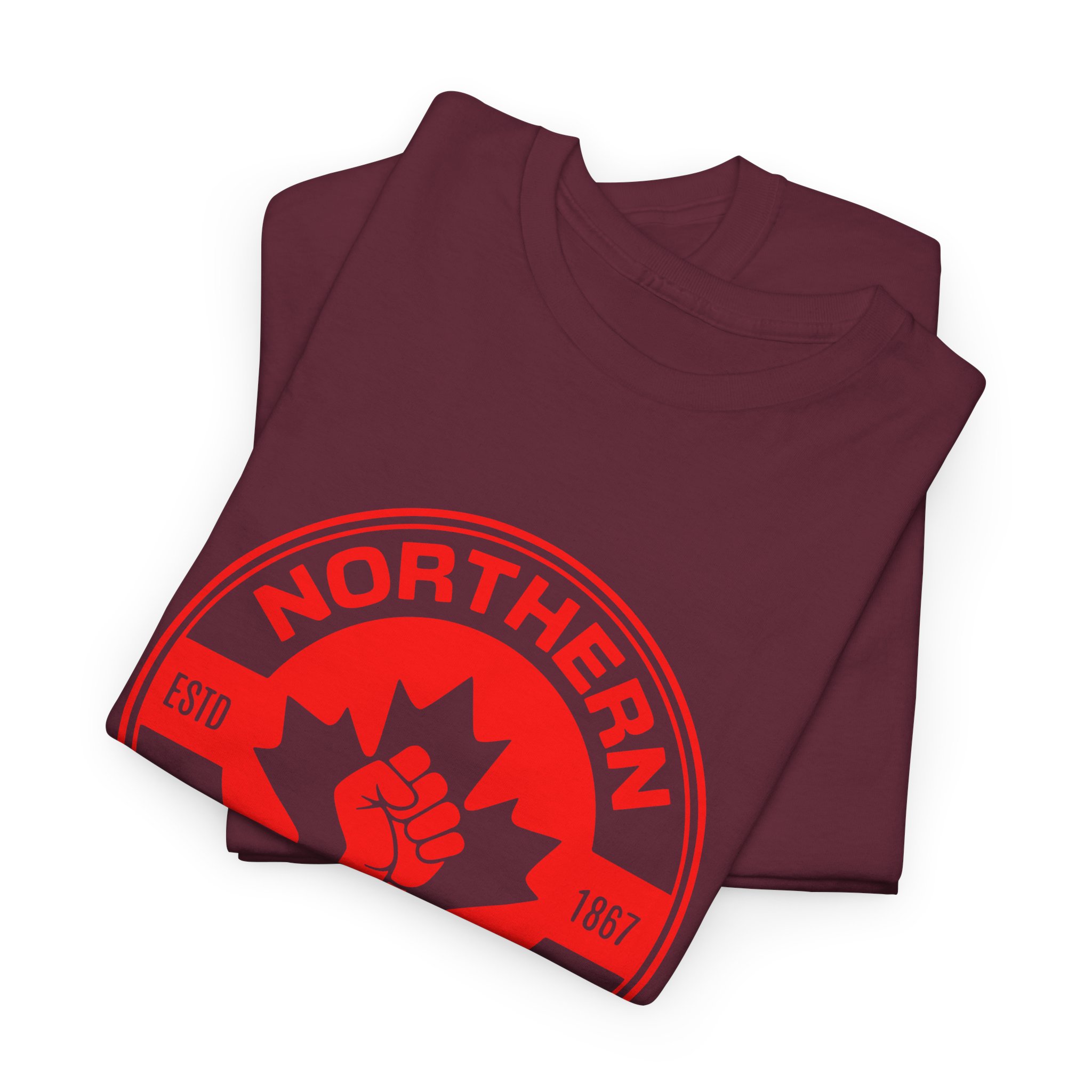 Northern Frontier Logo T-Shirt — Retro Canadian Maple Emblem - Image 12