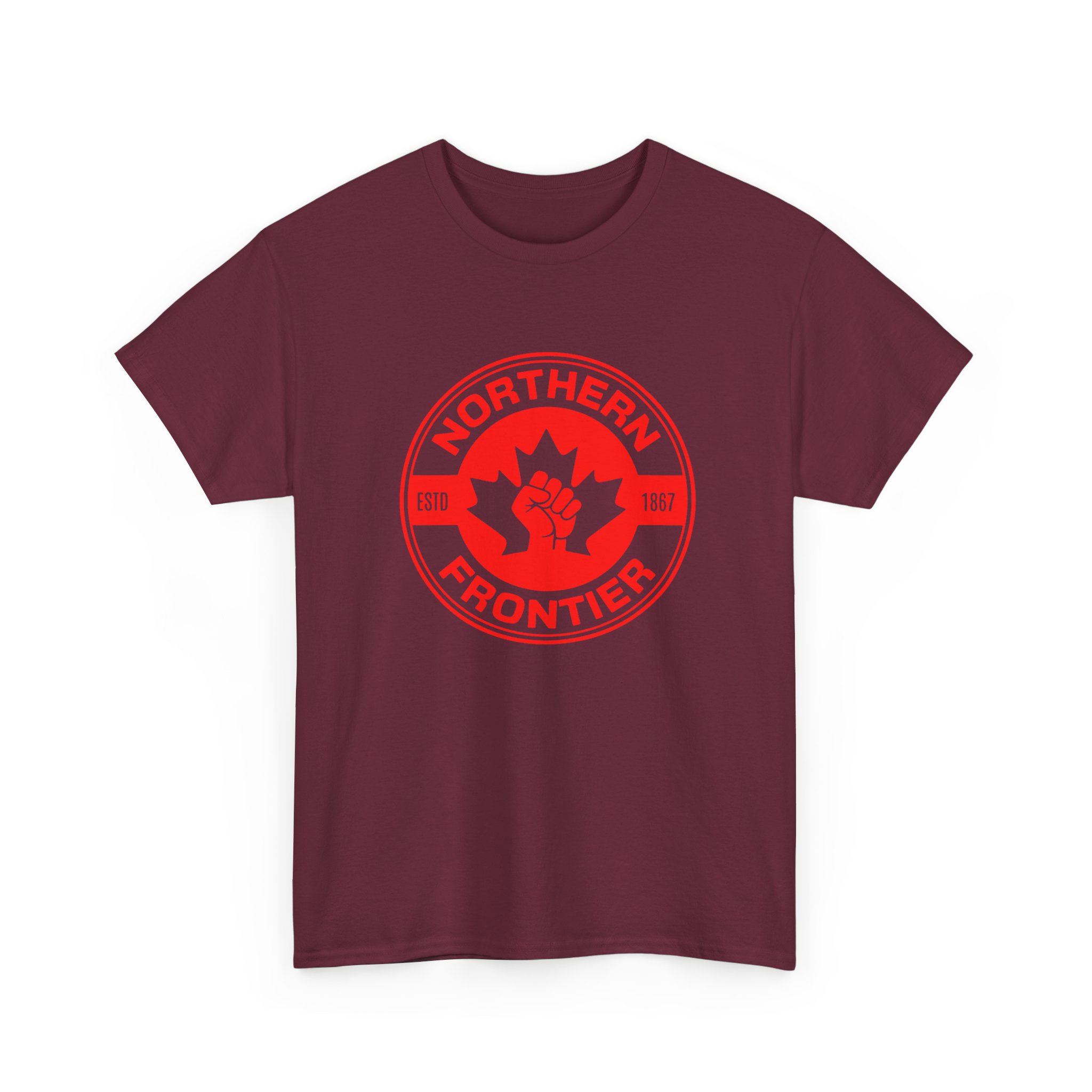 Northern Frontier Logo T-Shirt — Retro Canadian Maple Emblem - Image 10