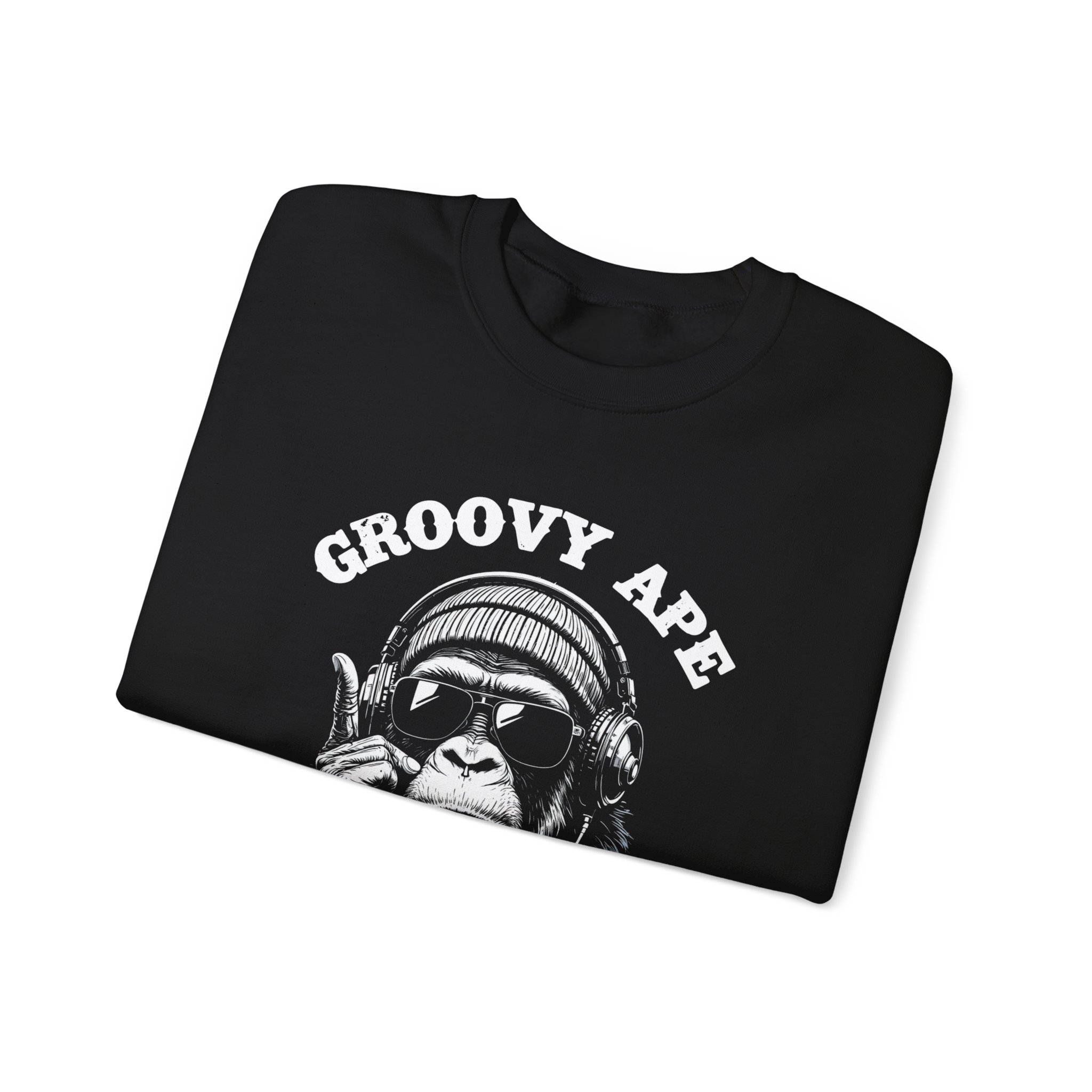 Groovy Ape Sweatshirt — "Born to be wild, born to groove" Crewneck - Image 3