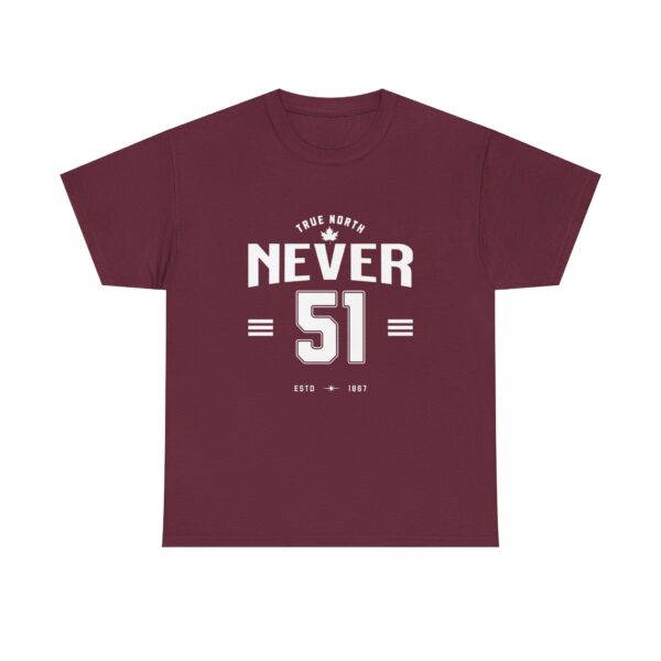 Never 51 Tee — Vintage Athletic Football Jersey Style T-Shirt
