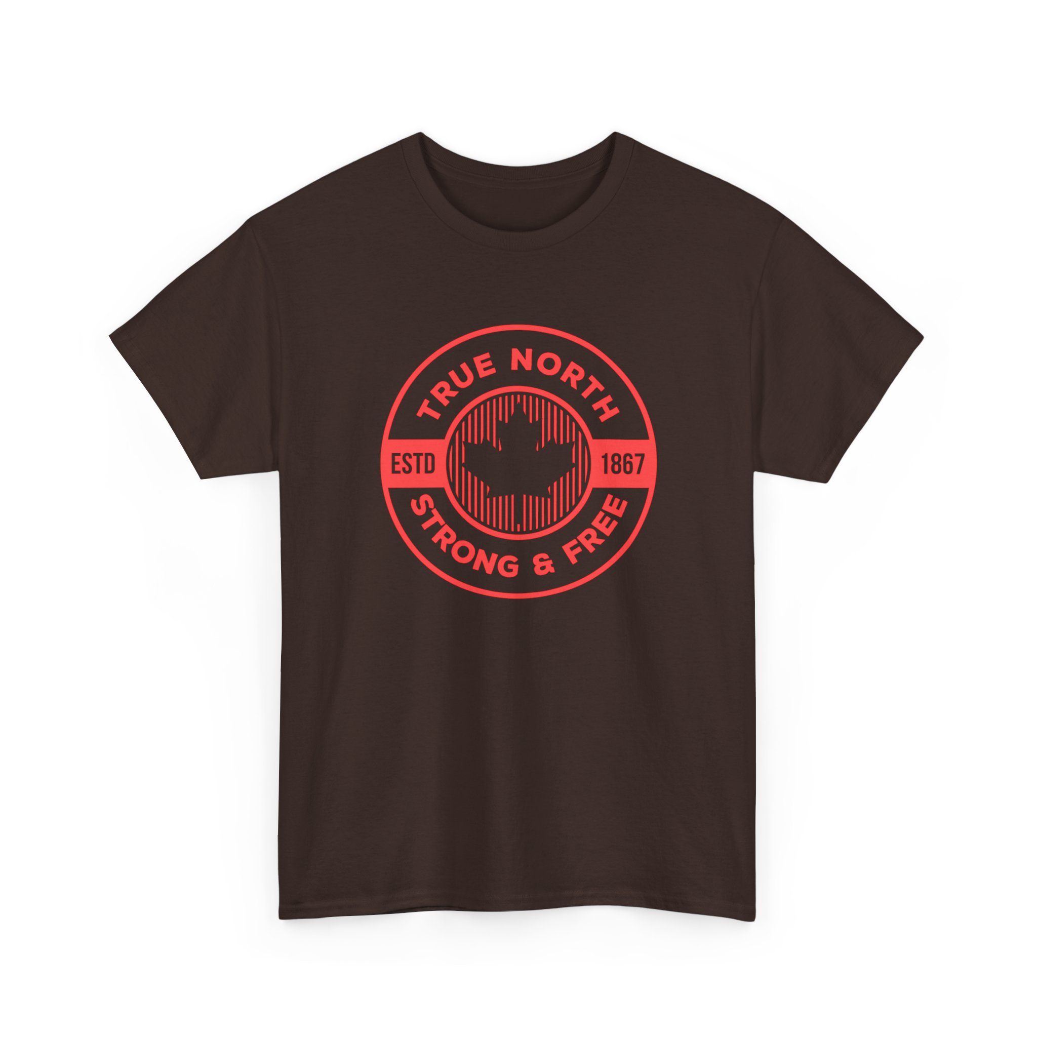 True North "Strong & Free" T-Shirt — Canadian Maple Emblem Tee - Image 3