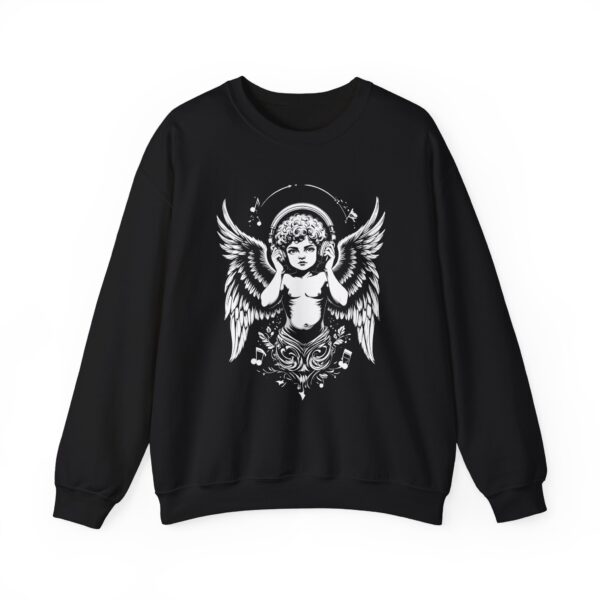 Angel Cherub Crewneck Sweatshirt — Retro Cherub with Heart Sunglasses
