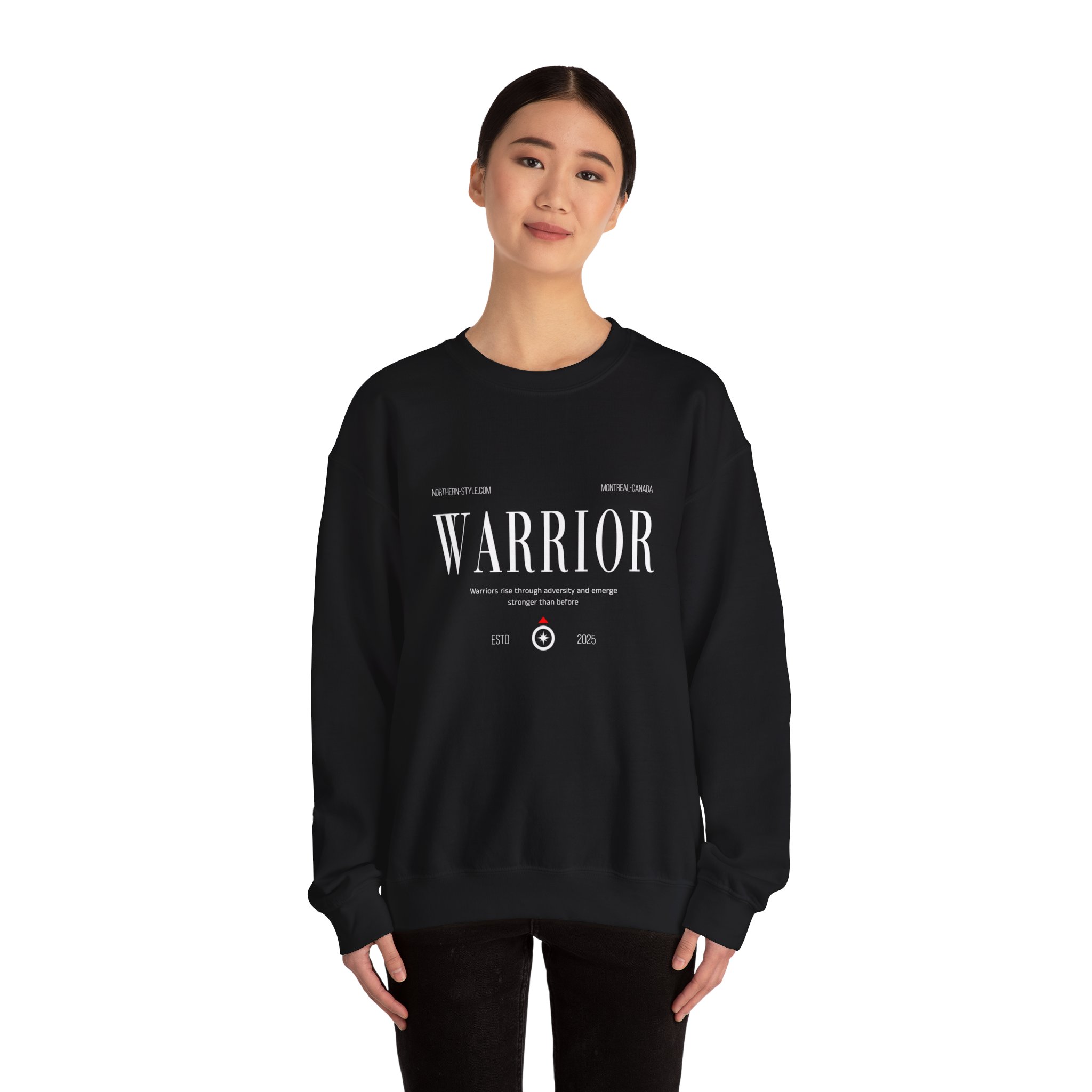 Warrior Crewneck Sweatshirt — Bold Military-Style Graphic Pullover - Image 4