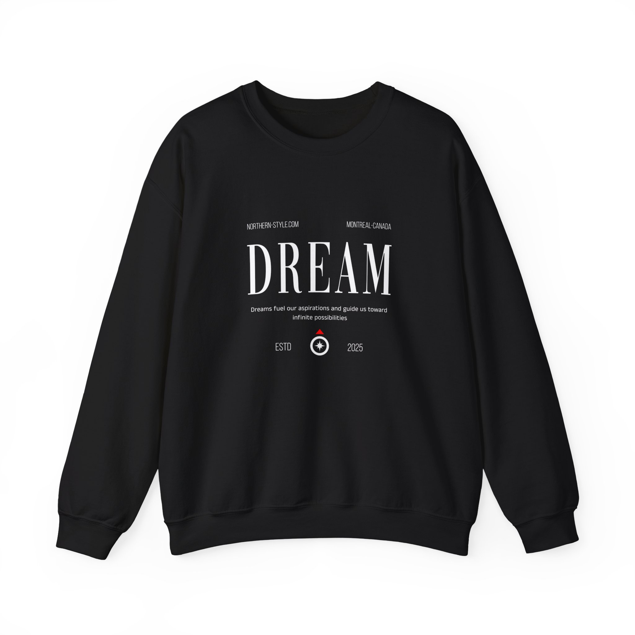 Dream Crewneck Sweatshirt — Minimal Motivational Graphic Pullover