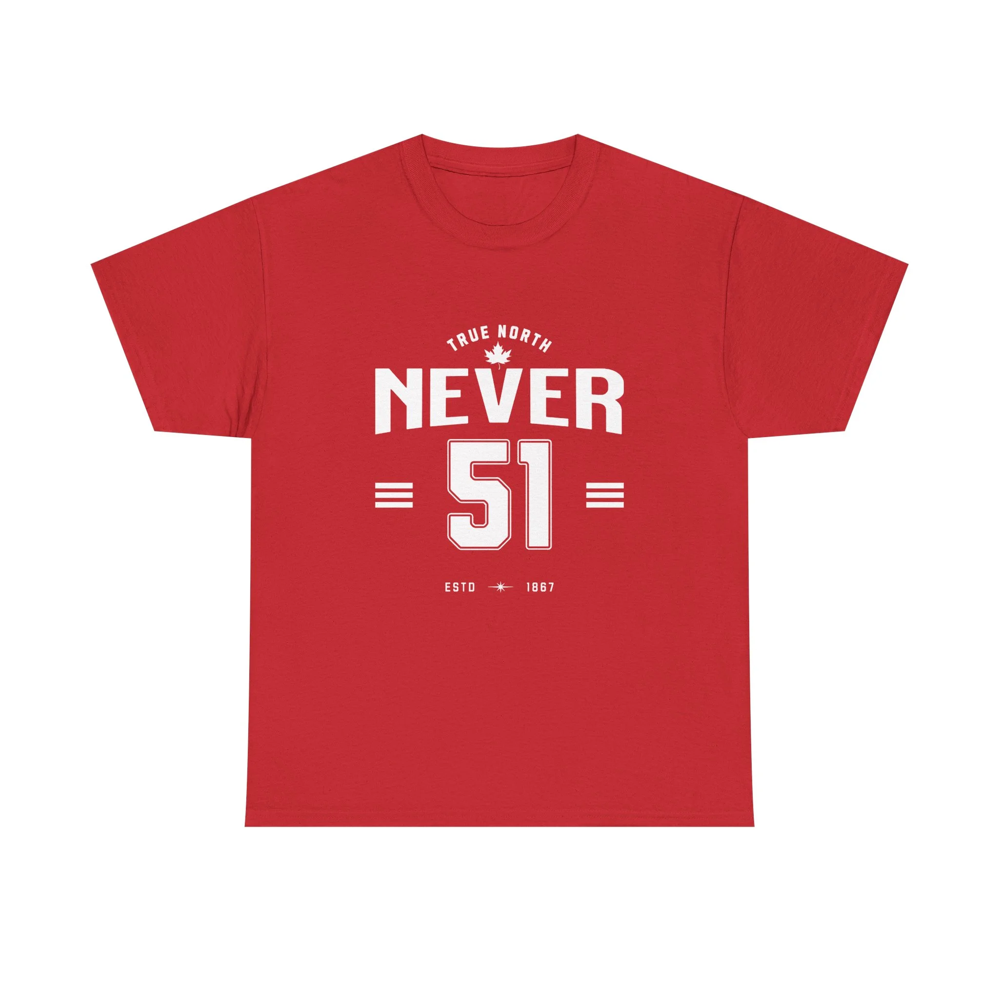 Never 51 Graphic Tee — Retro Athletic 'Never 51' Shirt