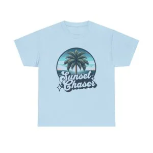 Sunset Chaser Tee — Retro Palm Tree Beach T-Shirt