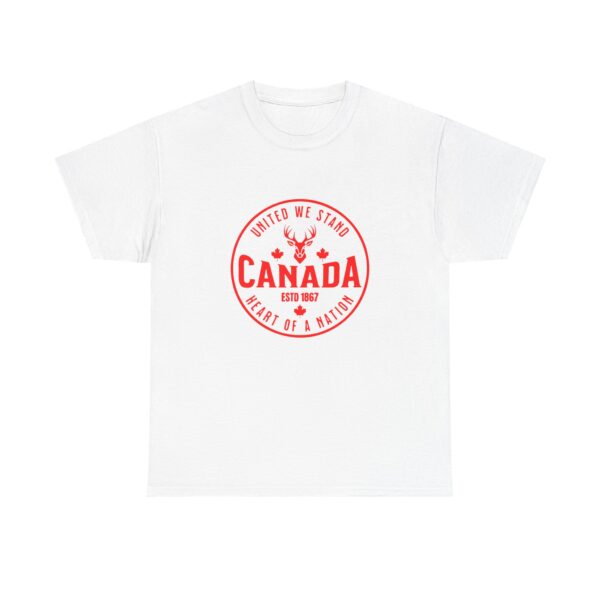 Canada Round Emblem T-Shirt — "United We Stand" Patriotic Canada Tee