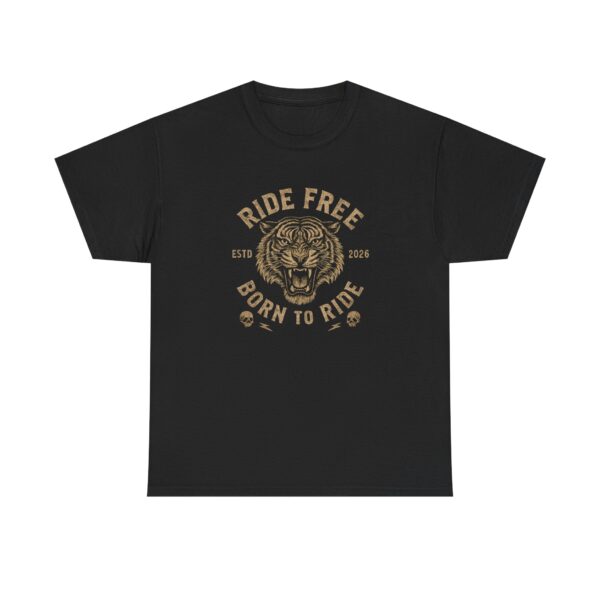 Ride Free "Born to Ride" Tee — Vintage Tiger Motorcycle T-Shirt