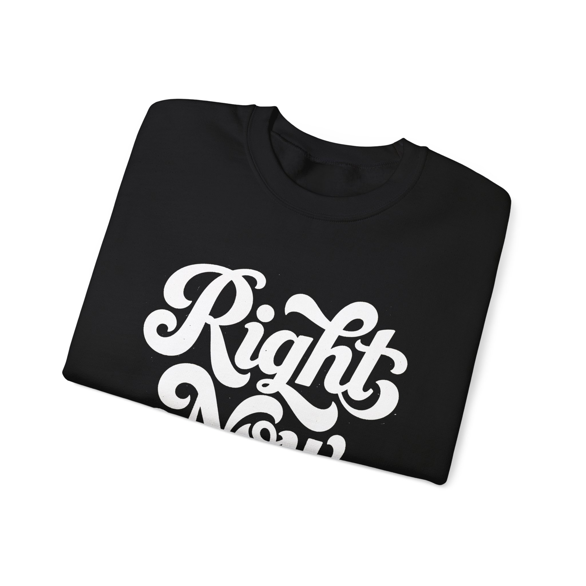 Right Now Crewneck Sweatshirt — Retro Script Graphic Pullover - Image 3