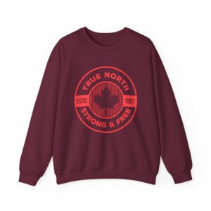 True North Crewneck Sweatshirt – Strong & Free Canadian Maple Emblem