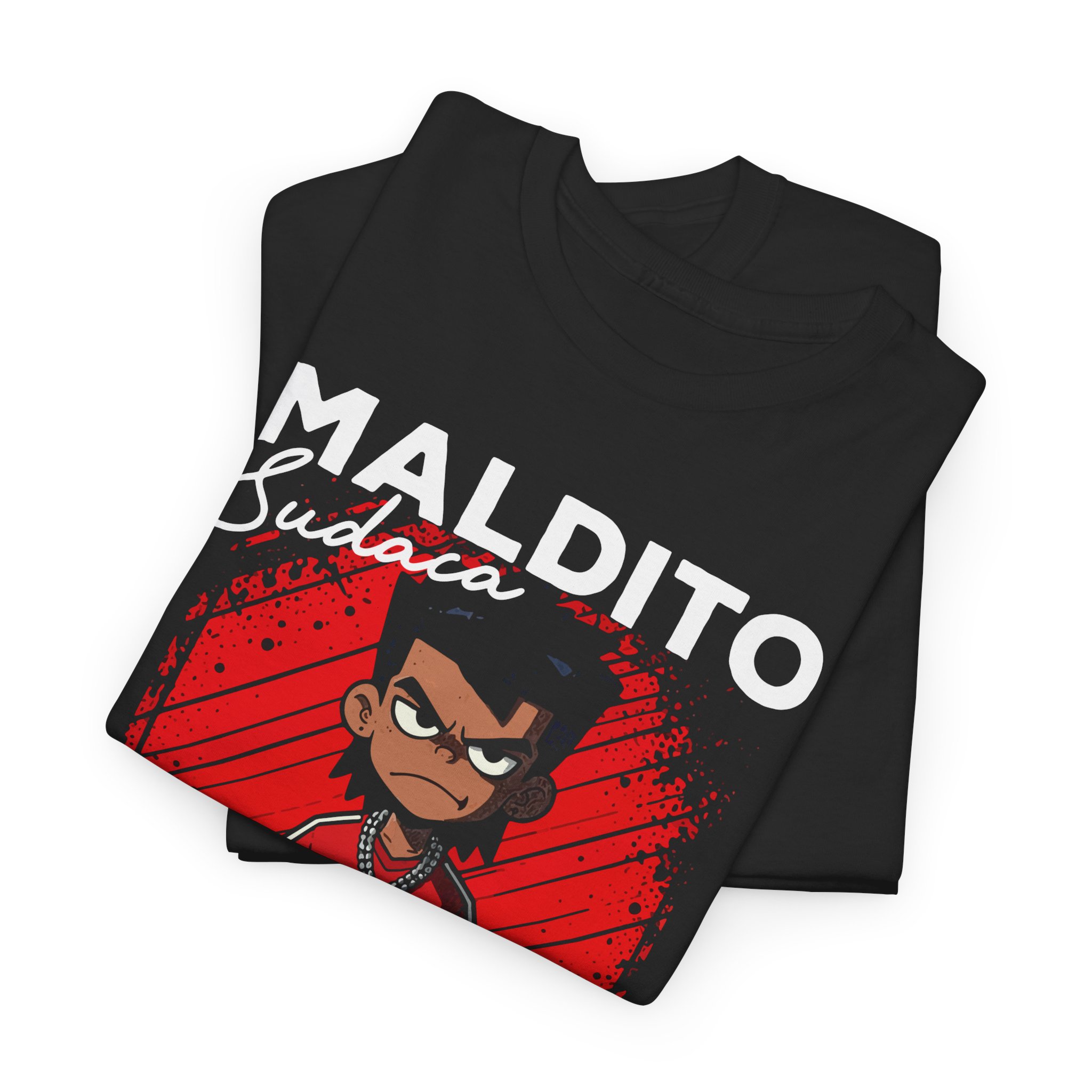 Maldito Sudaca Graphic Tee — Latino Pride Cartoon Streetwear T-Shirt - Image 6