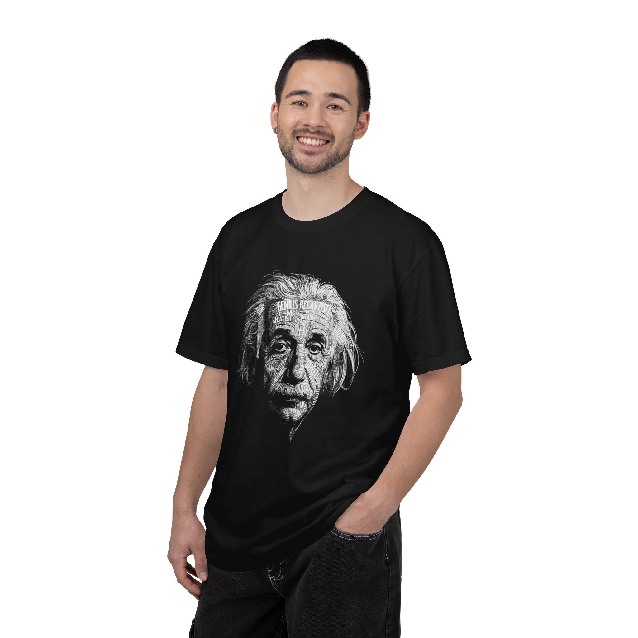 Vintage Scientist Portrait T-Shirt — Retro Genius Face Graphic Tee - Image 4