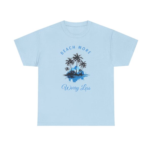 Beach More, Worry Less T‑Shirt — Relaxed Palm Tree Island Tee