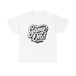 Game On! Tee — Bold Script Gaming T‑Shirt
