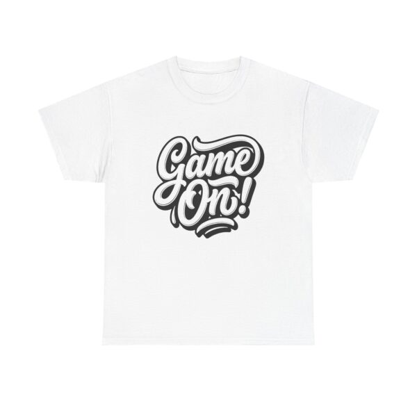 Game On! Tee — Bold Script Gaming T‑Shirt