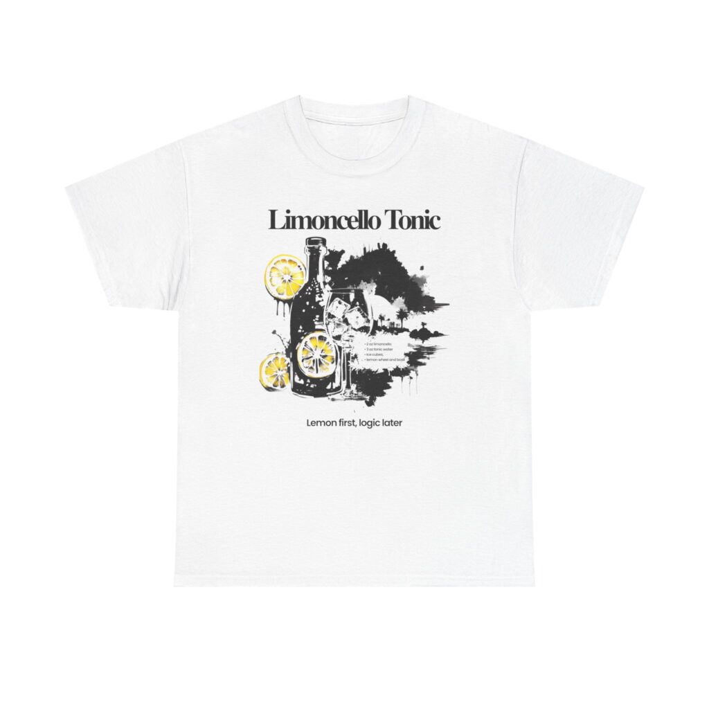 Limoncello Tonic Tee — Lemon Cocktail Graphic T-Shirt