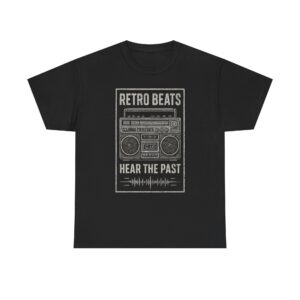 Retro Beats Tee — 'Hear The Past' Vintage Boombox Graphic T‑Shirt