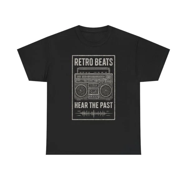 Retro Beats Tee — 'Hear The Past' Vintage Boombox Graphic T‑Shirt