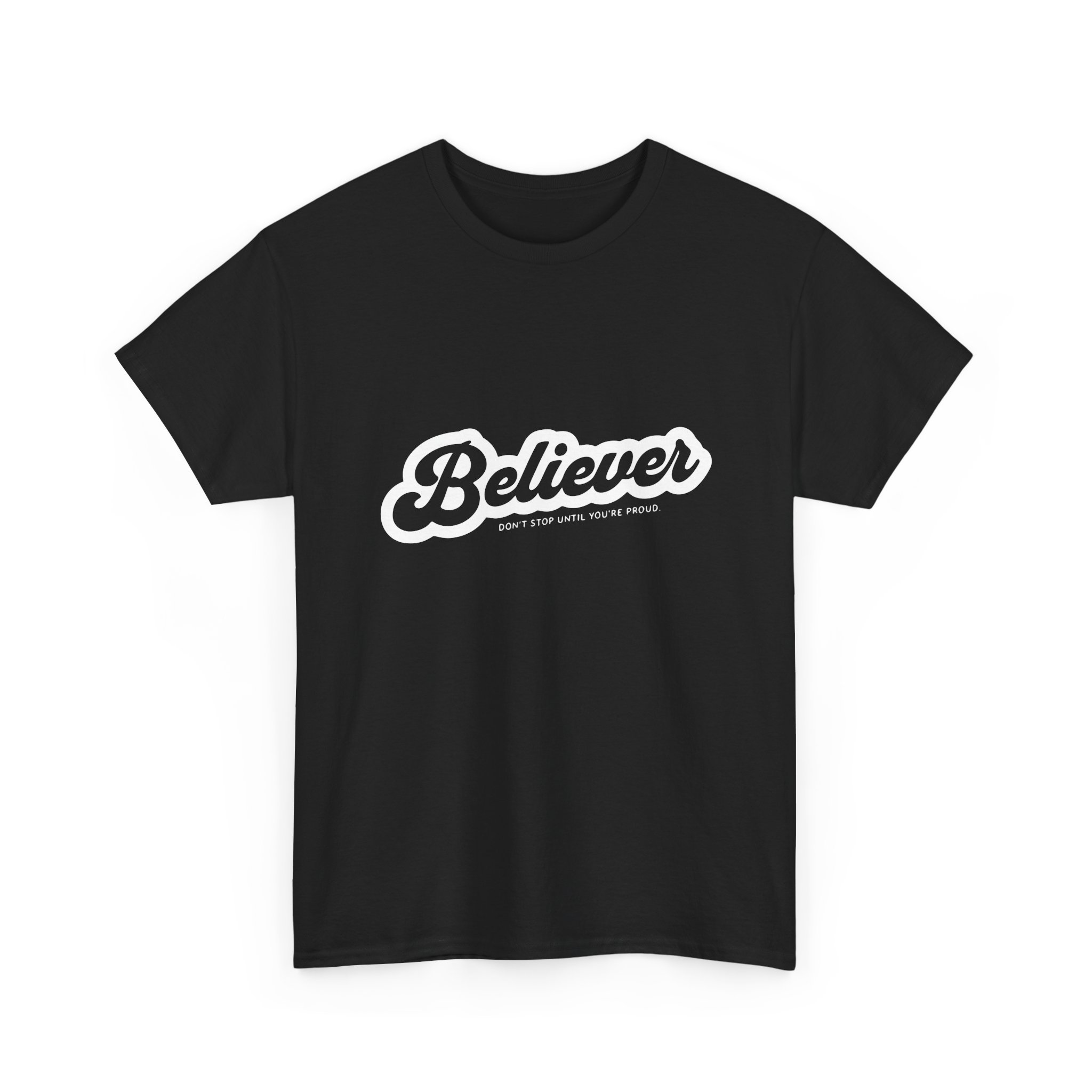 Believer Script Tee — Retro Inspirational Graphic T-Shirt - Image 3