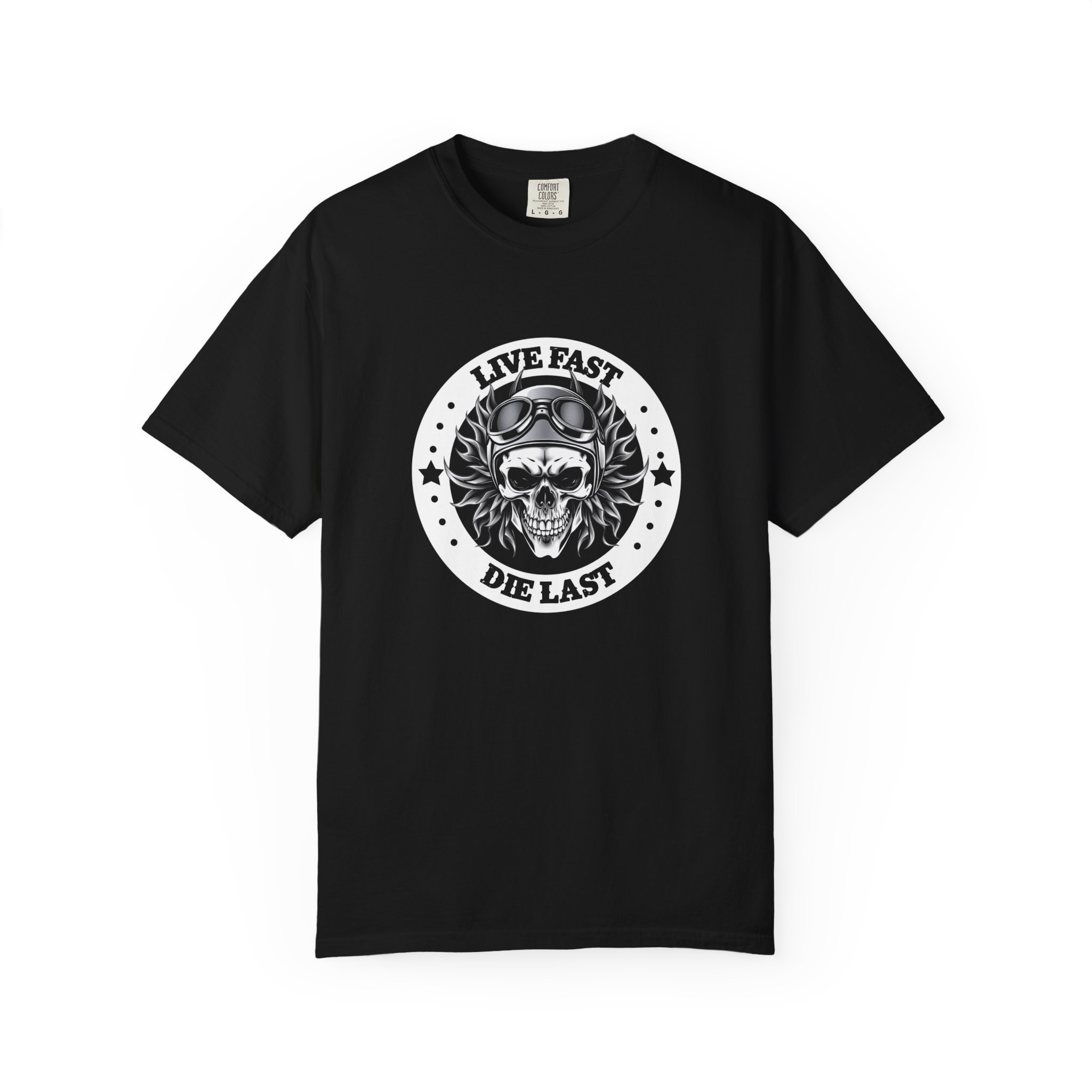 Live Fast Die Last Skull T-Shirt