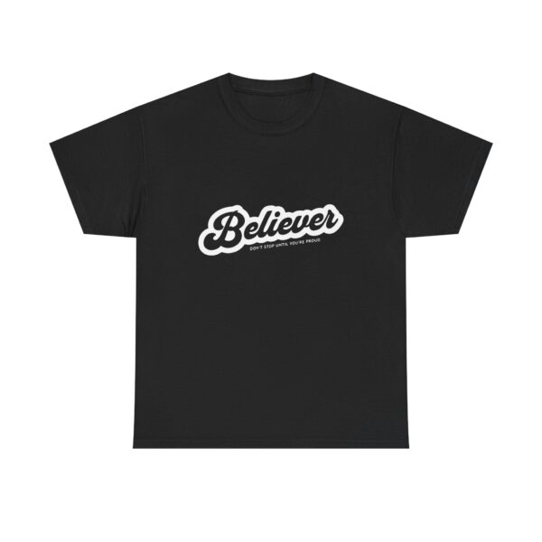 Believer Script Tee — Retro Inspirational Graphic T-Shirt