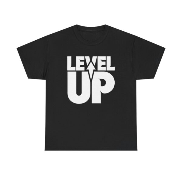 Level Up T-Shirt — Bold Gamer Retro Typography Tee