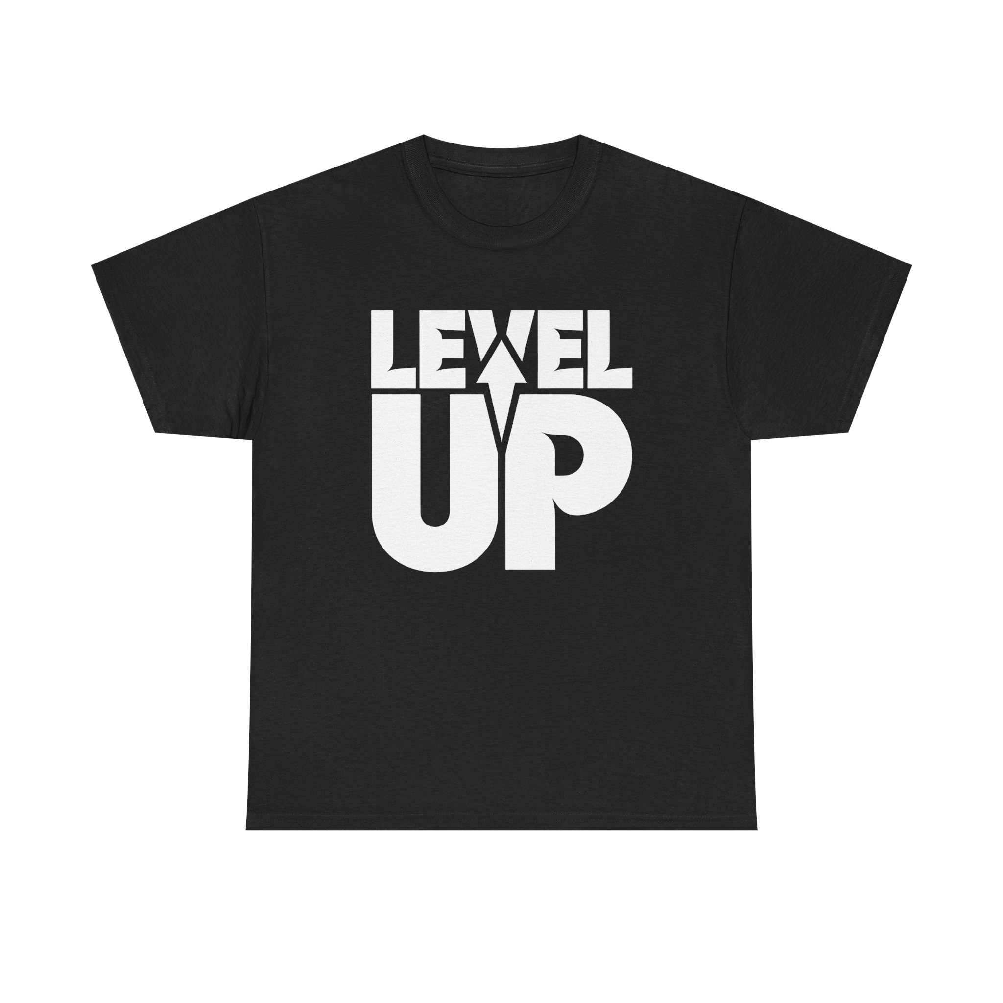 Level Up T-Shirt — Bold Gamer Retro Typography Tee