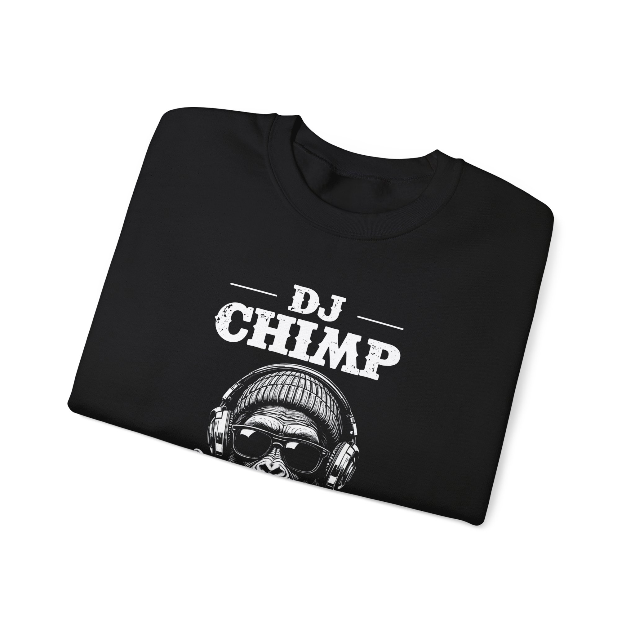 Crewneck Sweatshirt — "DJ Chimp: Unleash the Beat" Graphic - Image 3