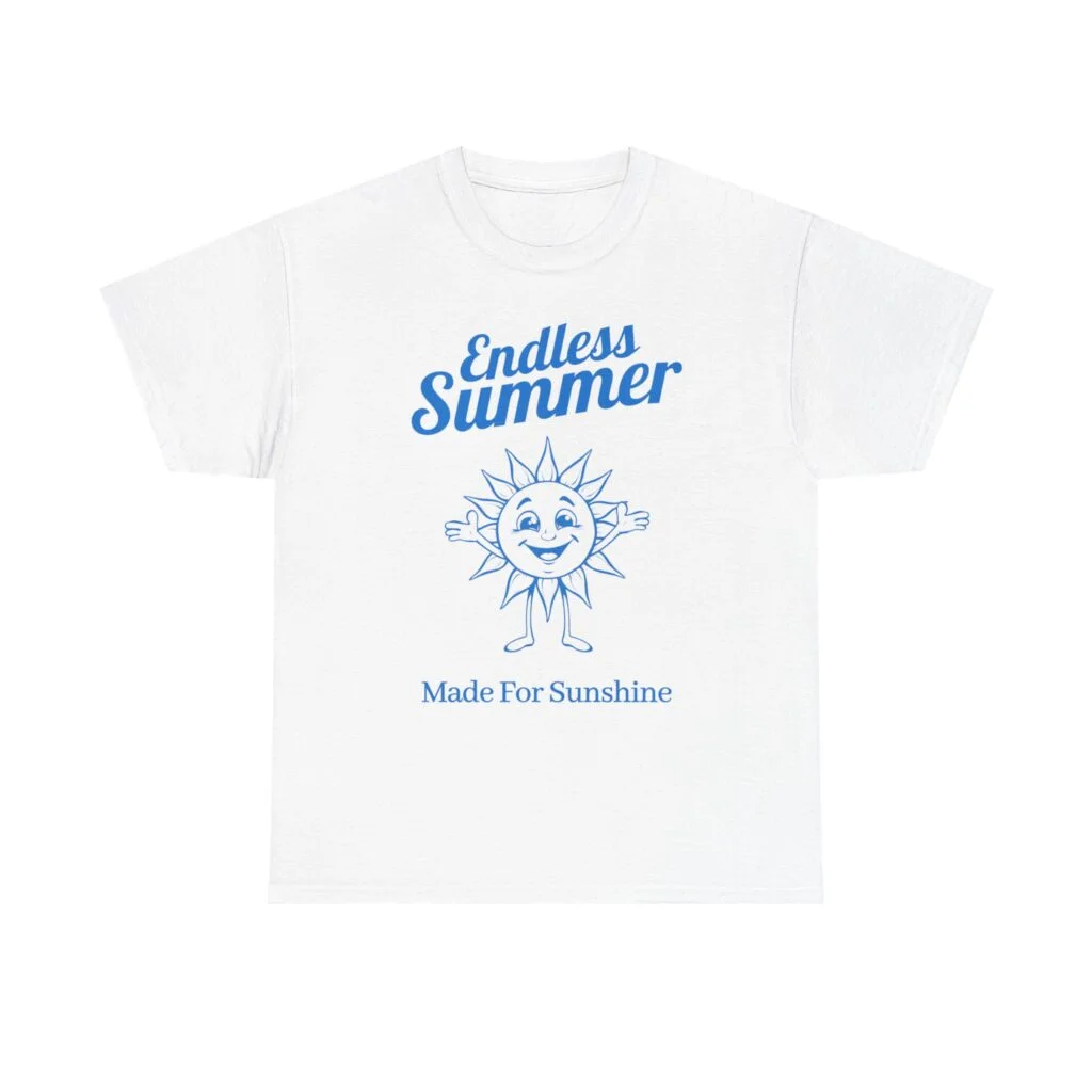 Endless Summer Sun T-Shirt — "Made For Sunshine" Retro Graphic Tee