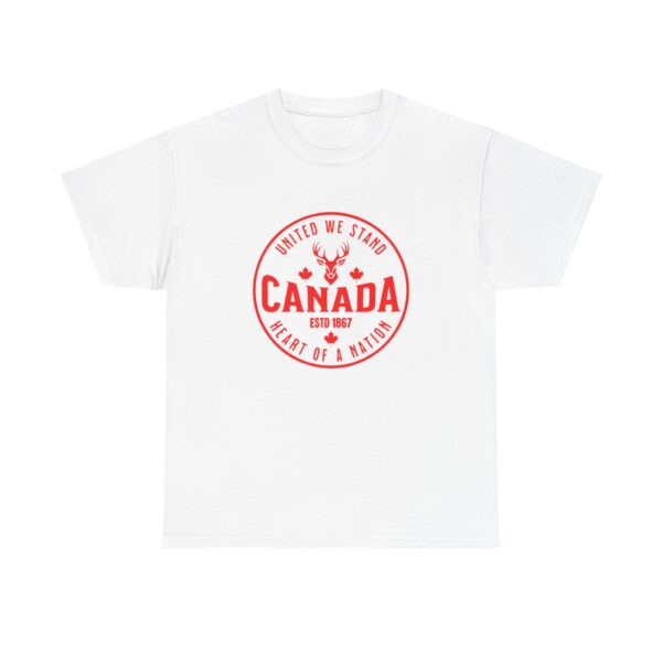 Canada Vintage Crest T-Shirt — "United We Stand, Heart of a Nation"